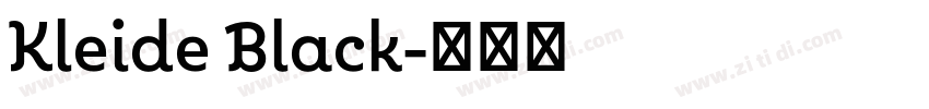 Kleide Black字体转换